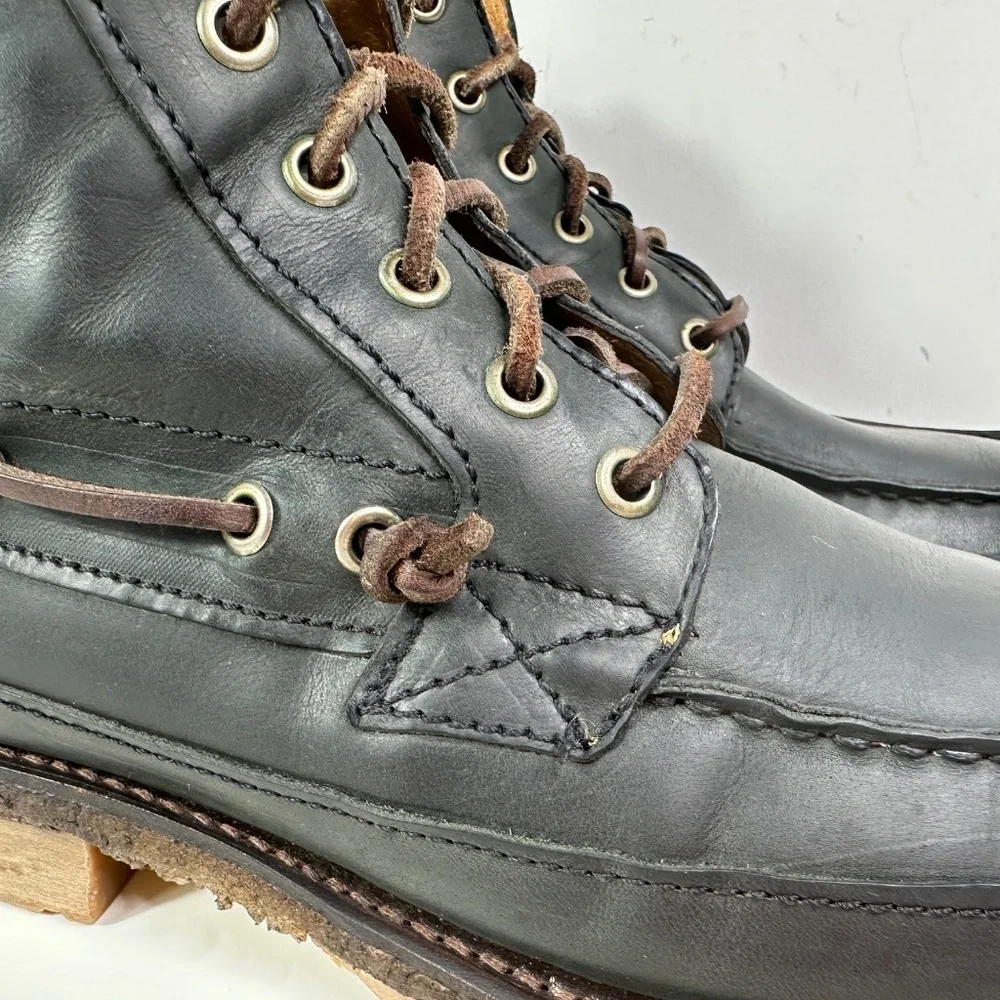 Frye Black Leather Lace Up Boots Men's Size 8 1/2 D